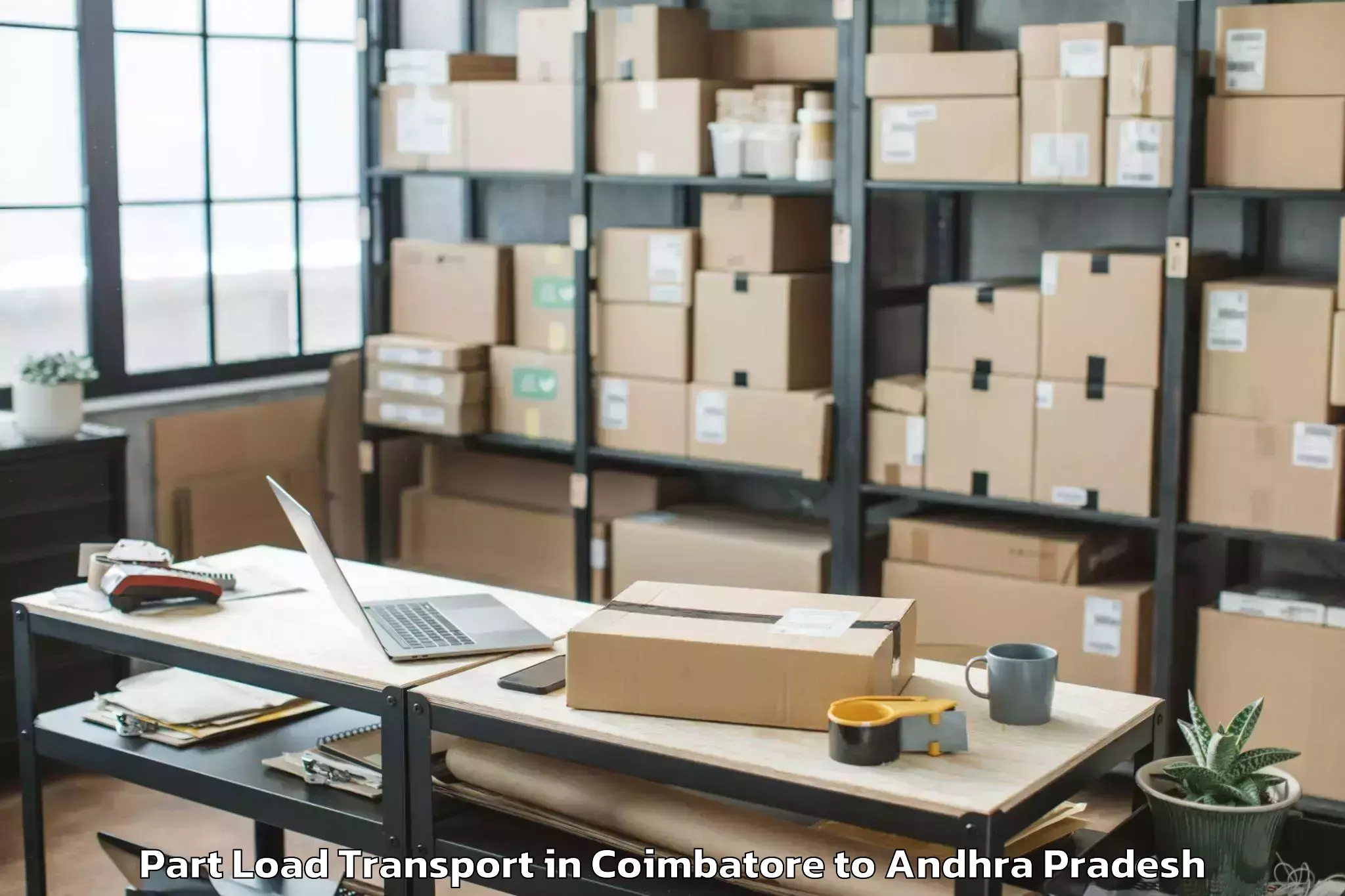 Book Coimbatore to Adoni Part Load Transport Online